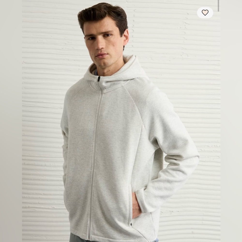 American Eagle Heather Gray Full Zip Fleece Sweatshirt Mens XXL / NWOT